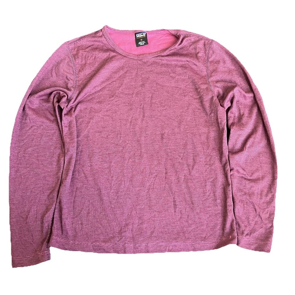 Patagonia Capilene Long‎ Sleeve Crewneck Top Magenta Made in USA Women’s M